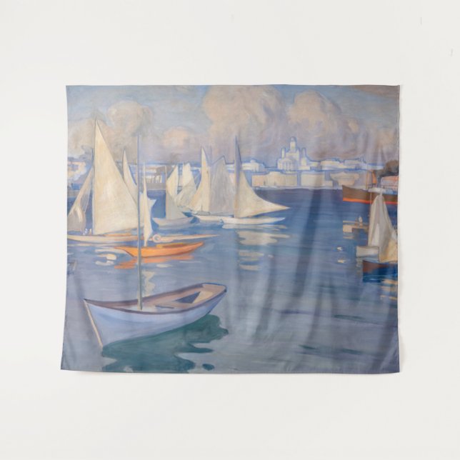 Albert Edelfelt - Harbour in Helsinki Tapestry (Front (Horizontal))
