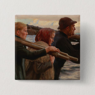 Albert Edelfelt - In the Outer Archipelago 15 Cm Square Badge