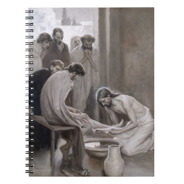 Albert Edelfelt - Jesus Washing Feet of Disciples Notebook (Front)