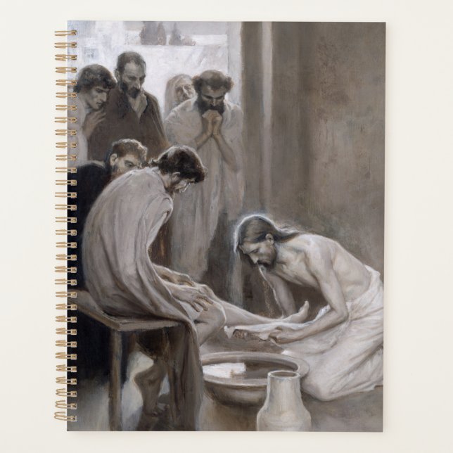 Albert Edelfelt - Jesus Washing Feet of Disciples Planner (Front)