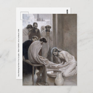 Albert Edelfelt - Jesus Washing Feet of Disciples Postcard