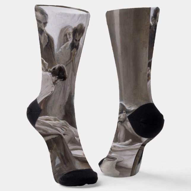 Albert Edelfelt - Jesus Washing Feet of Disciples Socks (Angled)