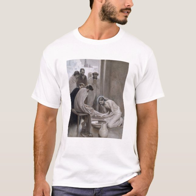 Albert Edelfelt - Jesus Washing Feet of Disciples T-Shirt (Front)