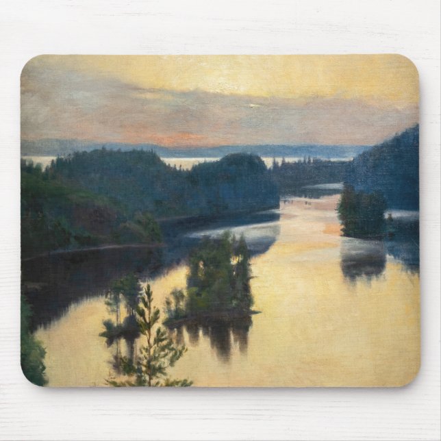 Albert Edelfelt - Kaukola Ridge at Sunset Mouse Pad (Front)