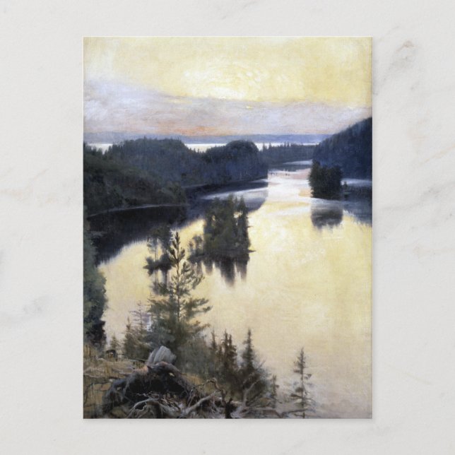 Albert Edelfelt Kaukola Ridge at Sunset Postcard (Front)