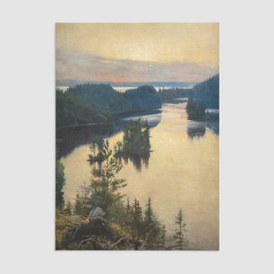 Albert Edelfelt - Kaukola Ridge at Sunset Tissue Paper