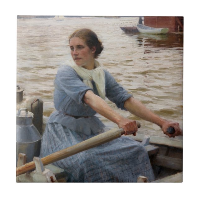 Albert Edelfelt - La Laitiere Ceramic Tile (Front)