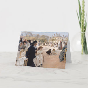 Albert Edelfelt - Luxembourg Gardens, Paris Card