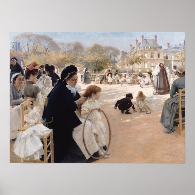 Albert Edelfelt - Luxembourg Gardens, Paris Poster (Front)