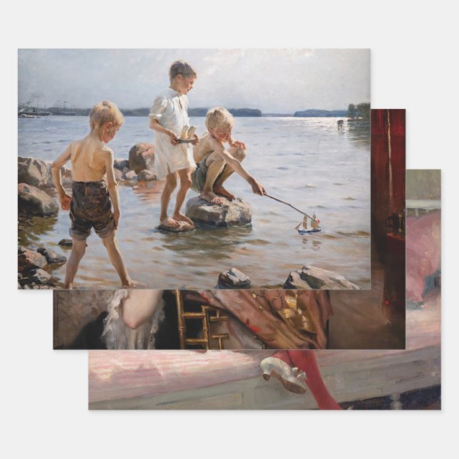 Albert Edelfelt - Masterpieces Selection Wrapping Paper Sheet (Set)