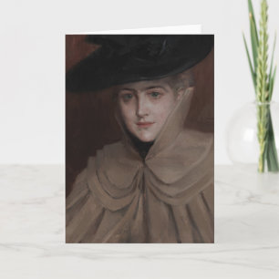 Albert Edelfelt - Portrait of a Young Woman Card