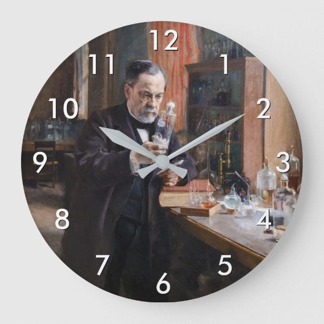 Albert Edelfelt - Portrait of Louis Pasteur Large Clock (Front)