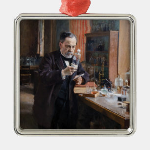 Albert Edelfelt - Portrait of Louis Pasteur Metal Ornament