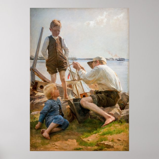 Albert Edelfelt - Shipbuilders Poster (Front)