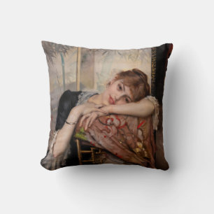 Albert Edelfelt - The Parisienne / Virginie Cushion