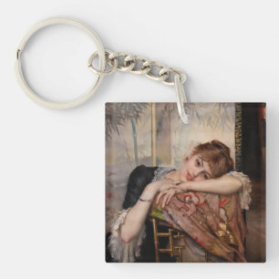 Albert Edelfelt - The Parisienne / Virginie Key Ring