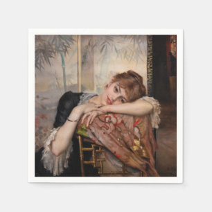 Albert Edelfelt - The Parisienne / Virginie Napkin