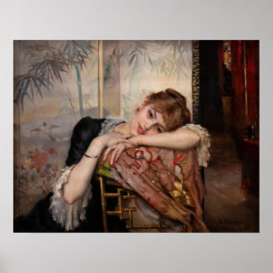 Albert Edelfelt - The Parisienne / Virginie Poster