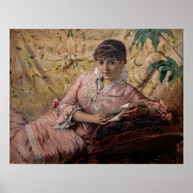 Albert Edelfelt - The Reading Parisienne Poster (Front)