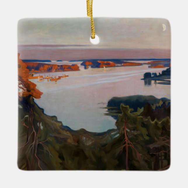 Albert Edelfelt - View over Haikko Ceramic Ornament (Front)