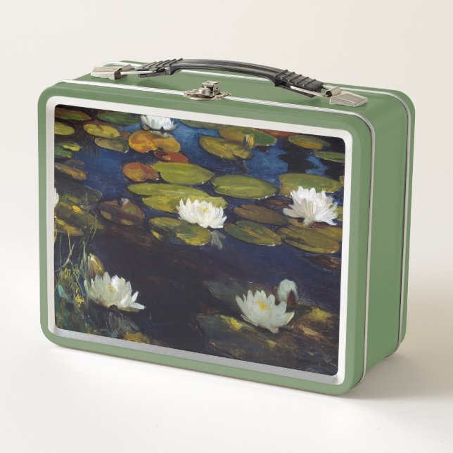 Albert Edelfelt - Water Lilies, Study Metal Lunch Box (Front)