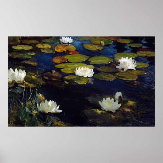 Albert Edelfelt - Water Lilies, Study Poster (Front)