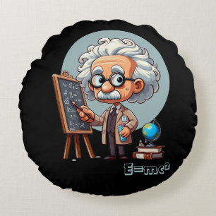 Albert Einstein Round Cushion