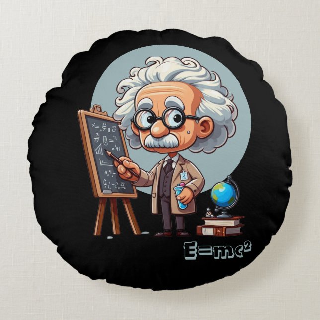 Albert Einstein   Round Cushion (Front)