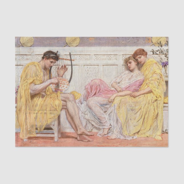 Albert Joseph Moore | A Musician (ca. 1867) Tissue Paper (Front)