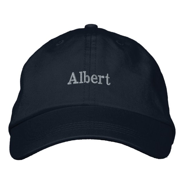 Albert Name Embroidered, Embroidered Hat (Front)