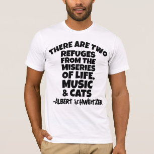 ALBERT SCHWEITZER CAT CATS & MUSIC T-SHIRTS