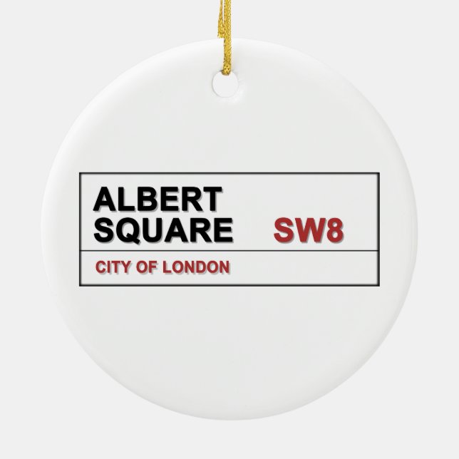 Albert Square London England Ceramic Ornament (Back)