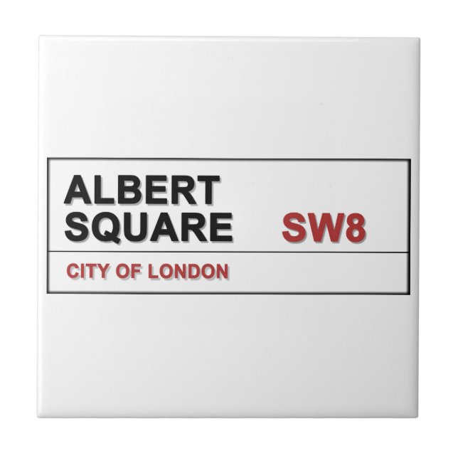 Albert Square London England Ceramic Tile (Front)
