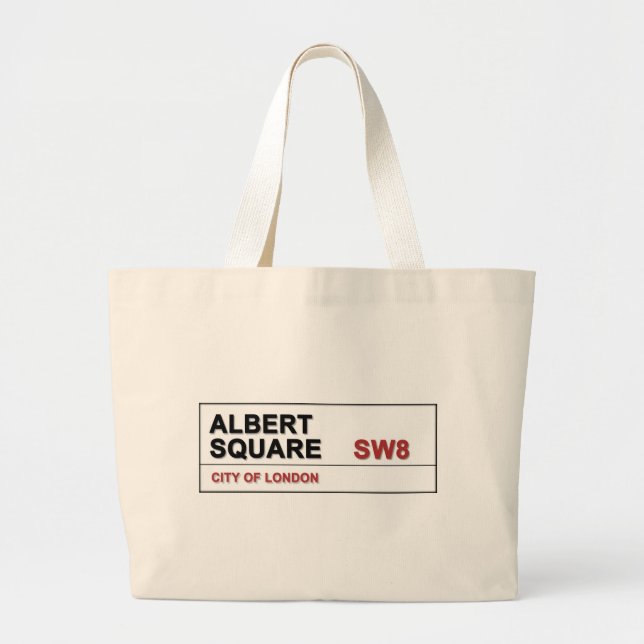 Albert Square London England Large Tote Bag (Front)