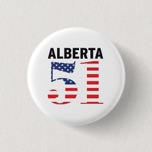 Alberta 51st American State WEXIT 3 Cm Round Badge