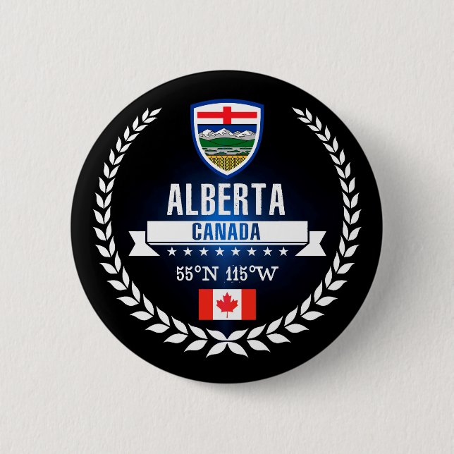 Alberta 6 Cm Round Badge (Front)