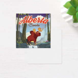Alberta Canada cartoon travel poster