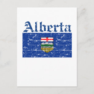 Alberta Canada Flag design Postcard