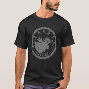 Alberta Canada Moose Vintage Hiking Camping Nature T-Shirt
