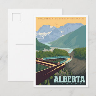 Alberta Canada Vintage Art Travel Postcard