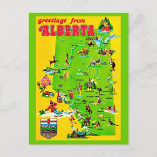 Alberta Canada Vintage Postcard