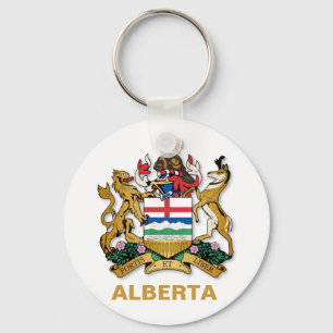 Alberta coat of arms key ring