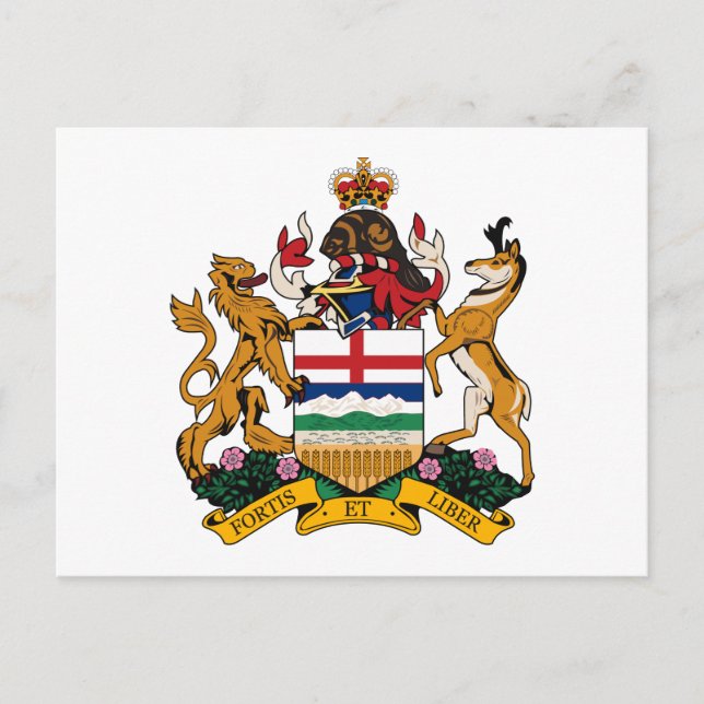 Alberta Coat of Arms Postcard (Front)
