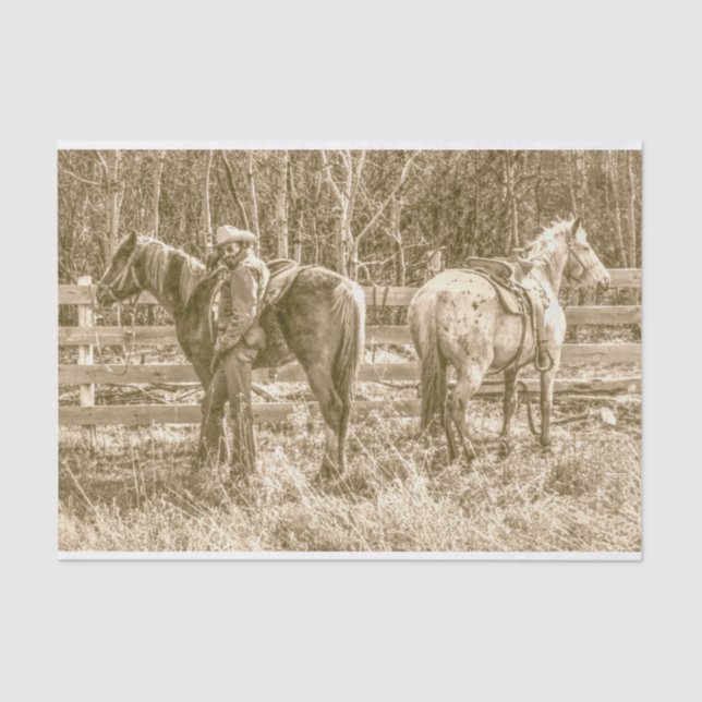 Alberta Cowboy Tissue Paper (Front)