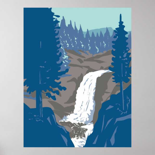 Alberta Falls in Rocky Mountain Poster (Front)