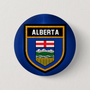 Alberta Flag 6 Cm Round Badge