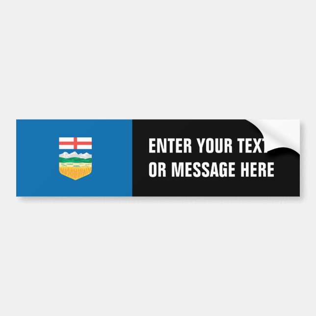 Alberta Flag Bumper Sticker (Front)