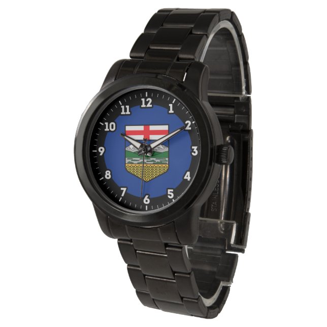 Alberta Flag Graphic Dial Watch (Angled)
