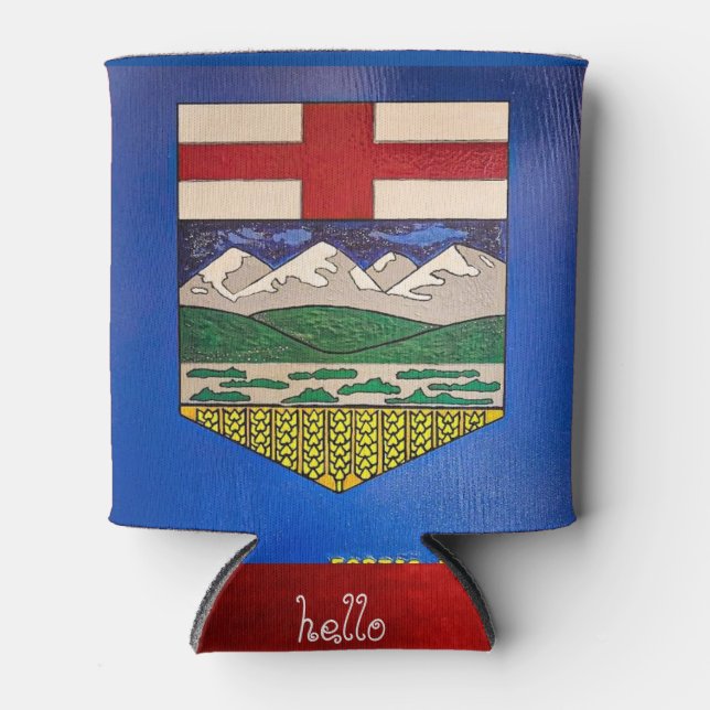 ALBERTA PAINTED FLAG CAN COOLER (Front)