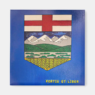 Alberta painted flag magnet